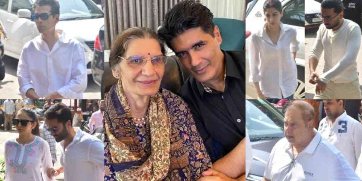 Celebrities Visit Manish Malhotra to Offer Condolences After Mother’s Passing